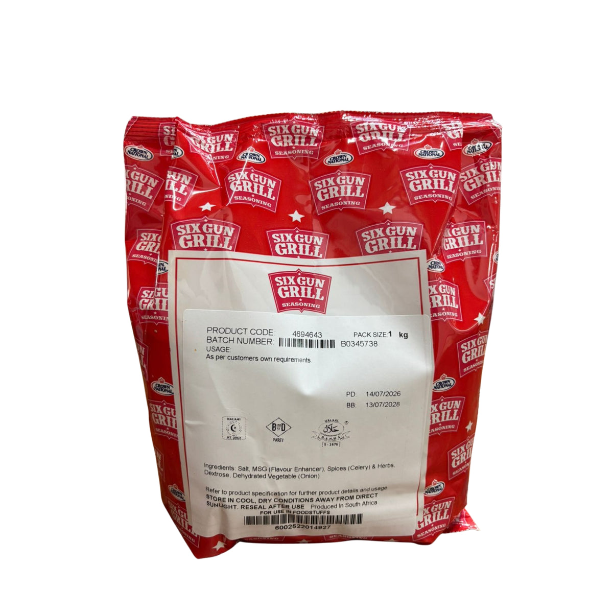 CROWN SIX GUN GRILL SEASONING 1KG
