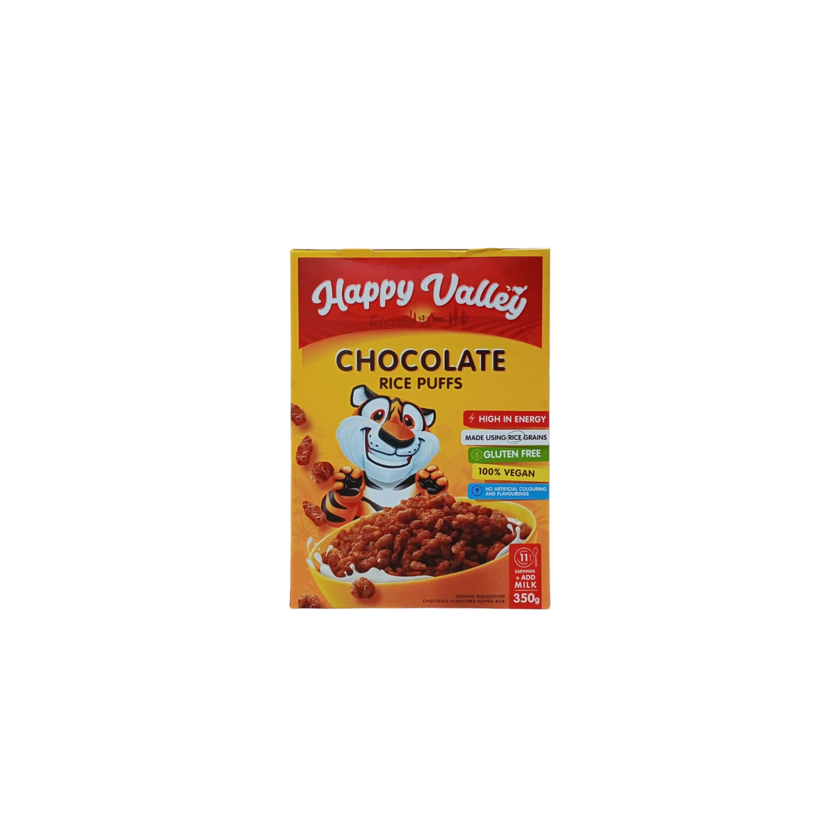 HAPPY VALLEY CHOCOLATE RICE PUFFS 350G