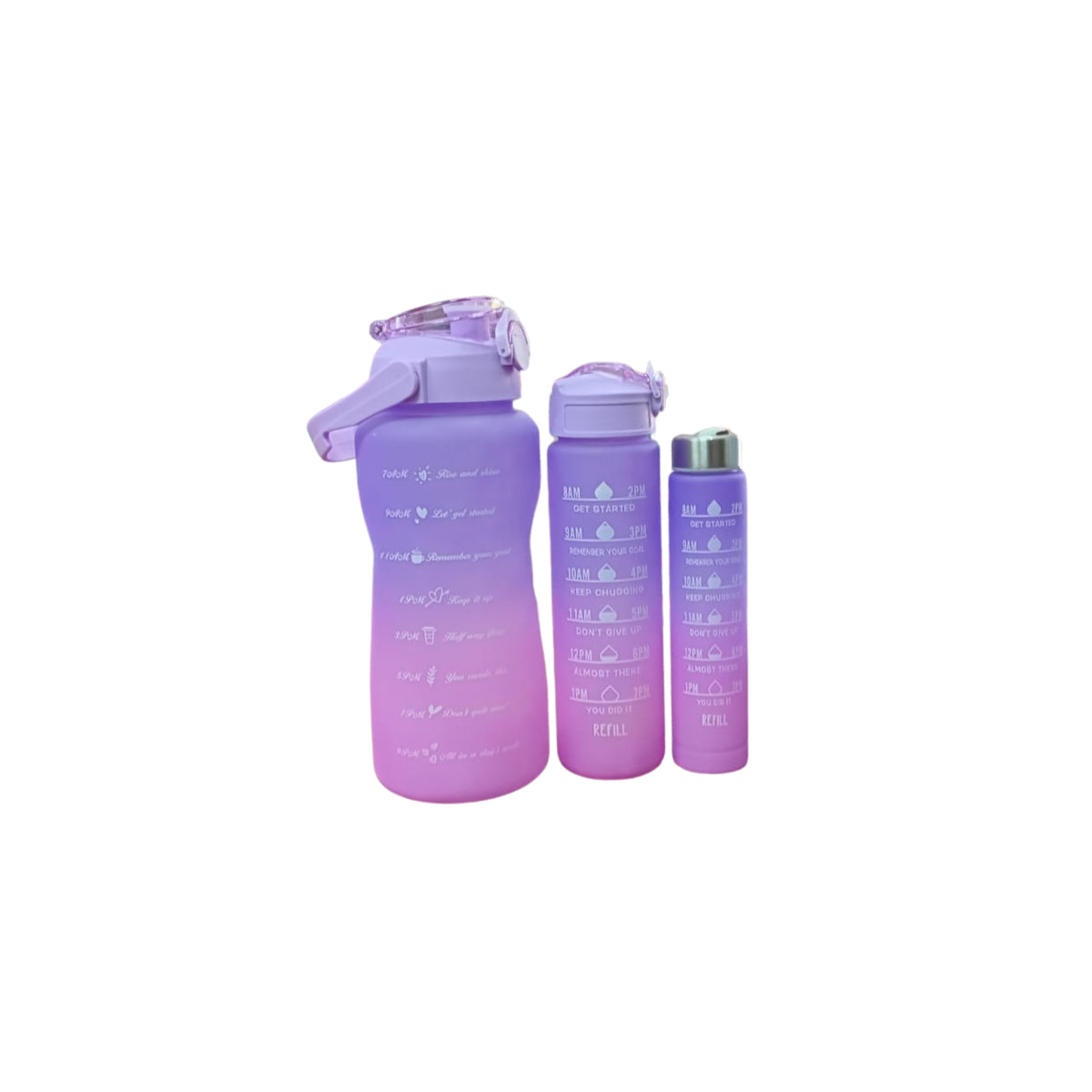 WATER BOTTLE 3PC SET ASSORTED