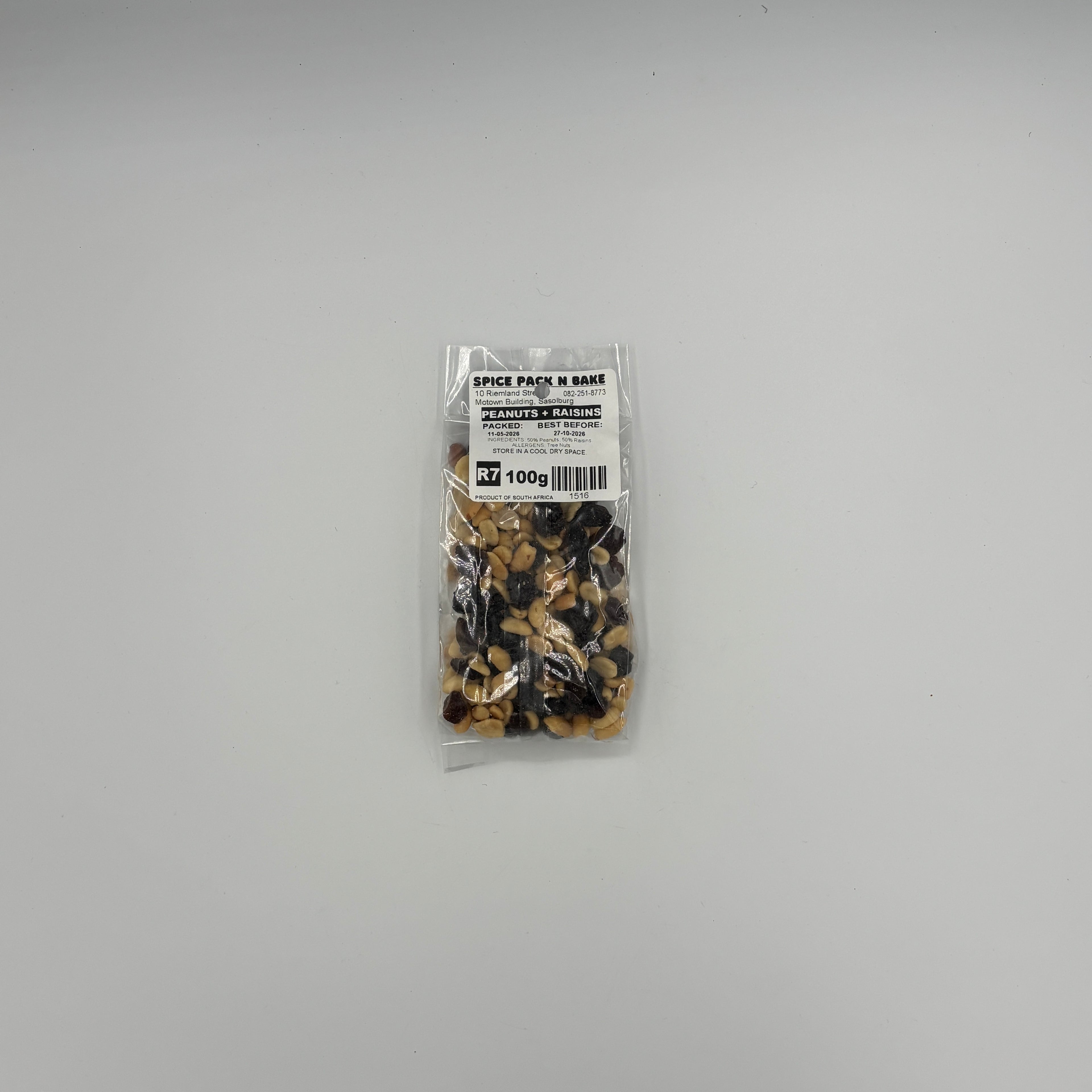 SPB PEANUTS & RAISINS SALTED 100G