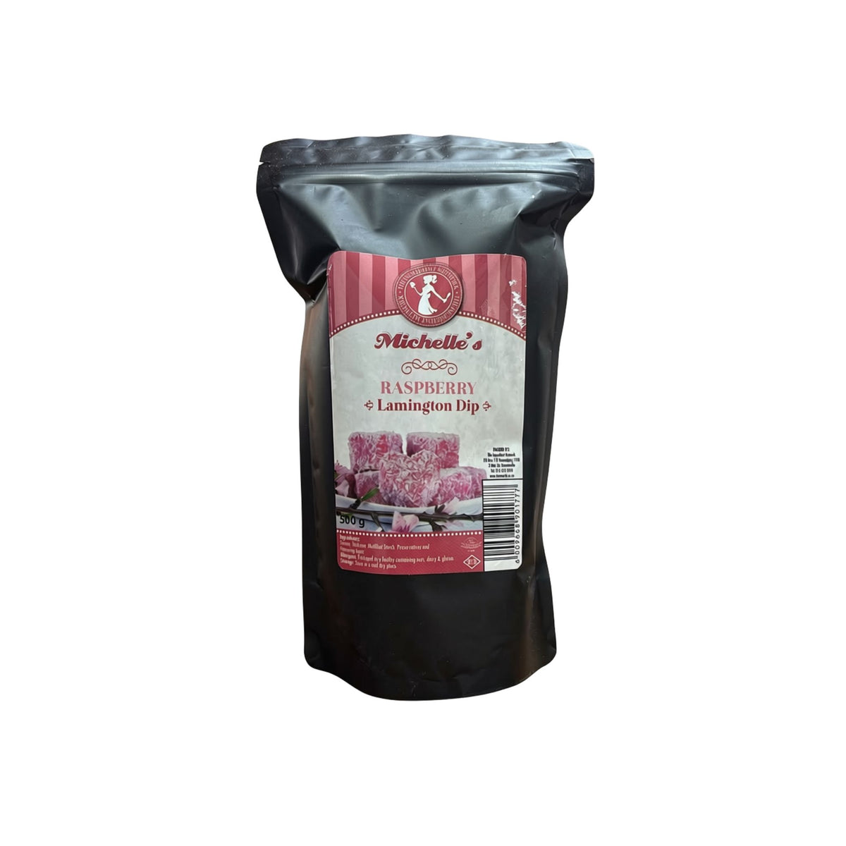 MICH LAMINGTON DIP - RASBERRY - 500G