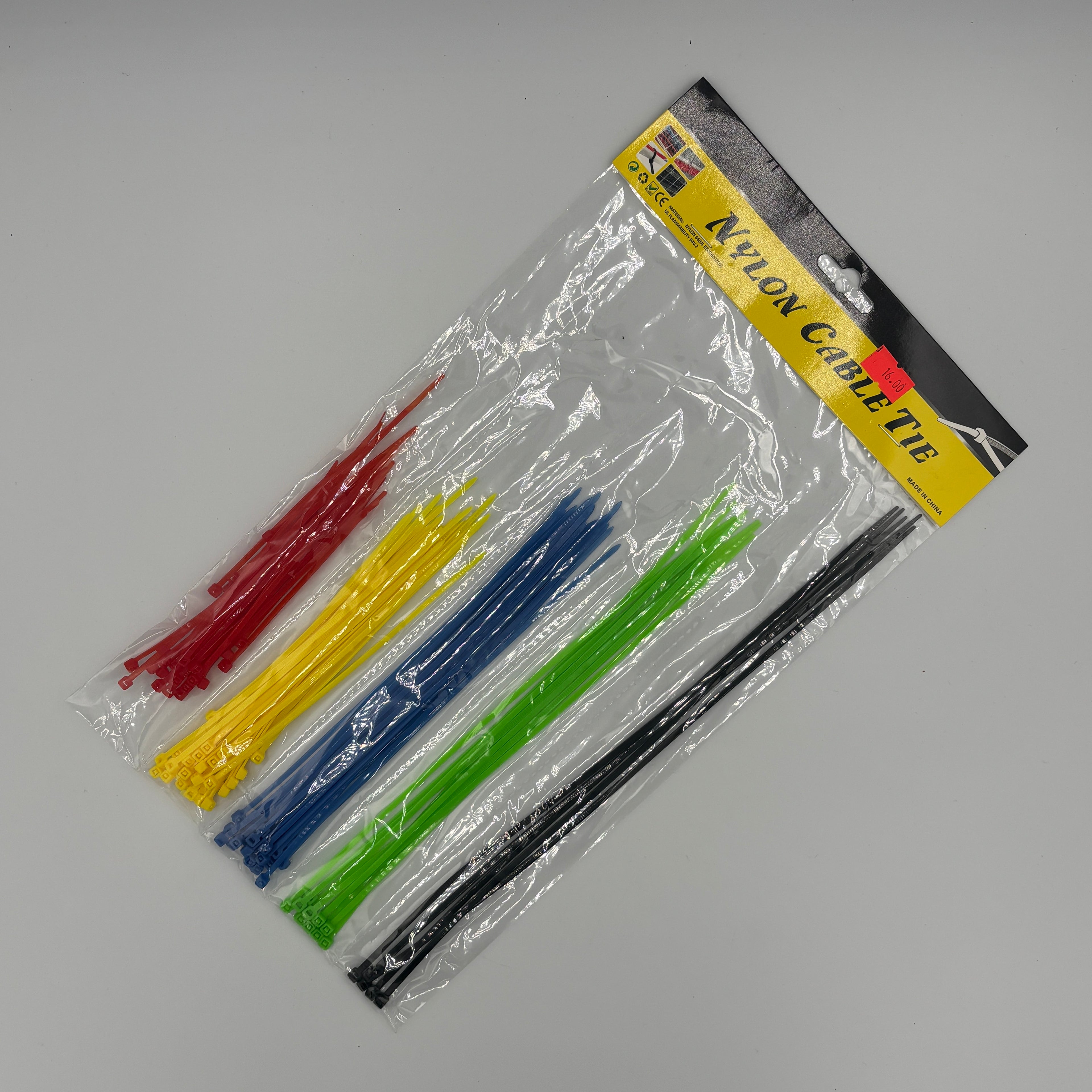 NYLON CABLE TIE ASSORTED COL/SIZE 100S