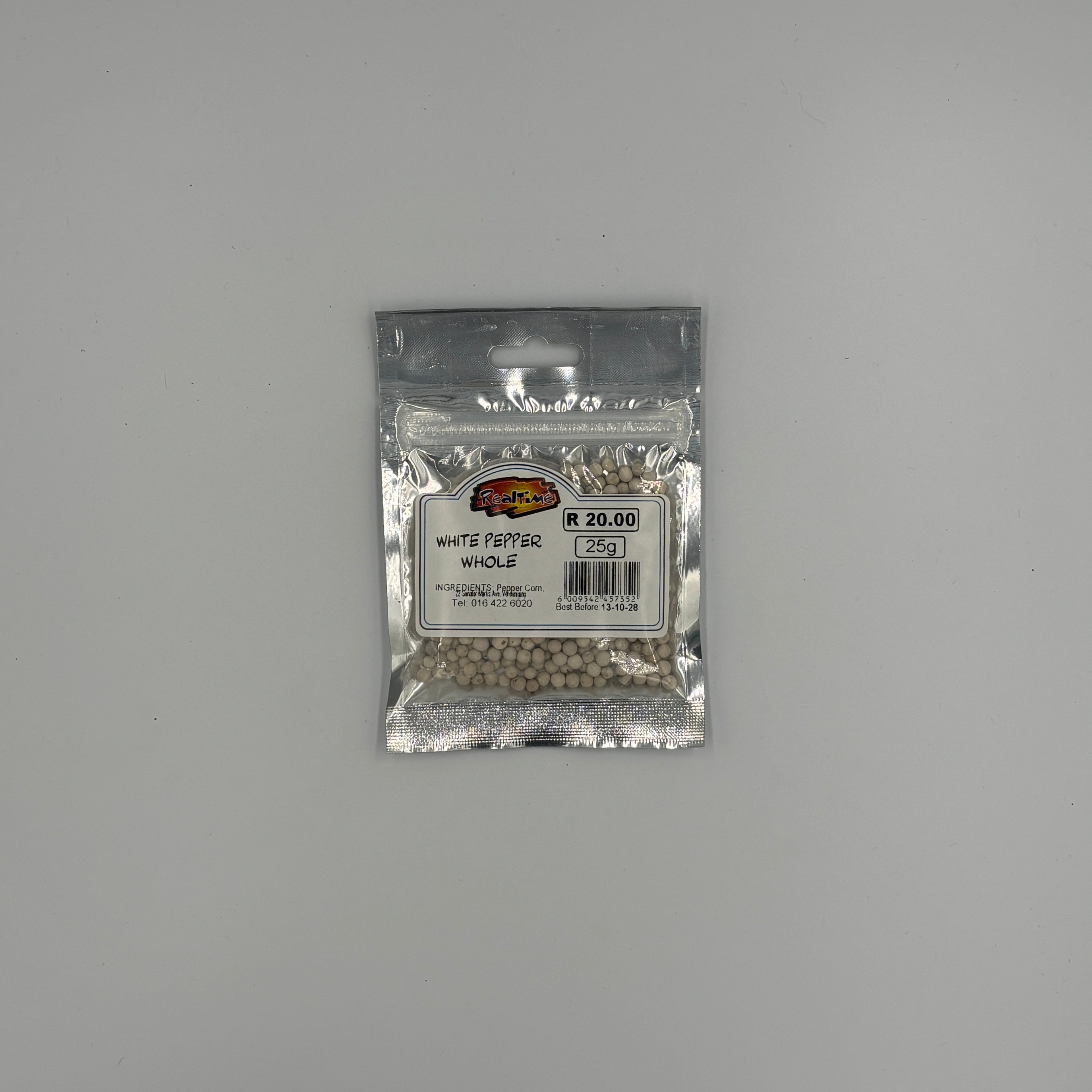 WHITE PEPPER WHOLE 25G EACH